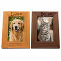 Personalized Pet Memorial Frame, Custom Photo, Teak or Black Walnut