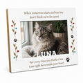 Custom Solid Wood Pet Memorial Frame, Engraved Name 4x6 Dog Cat Loss Gift