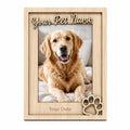 Custom Pet Memorial Photo Frame, Engraved Name Date, Paw Print 4x6 5x7 Gift