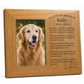Custom Rainbow Bridge Pet Frame, Engraved Solid Wood 4x6 Dog Cat Loss Gift